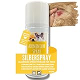 Silberspray für Tiere I Wundspray zum Wundschutz Hund Katze Haustier I Silber Spray Wundheilung I Aluminium Spray Wunddesinfektion I Sprühpflaster atmungsaktiv t Sprühverband Wundversorgung 100ml