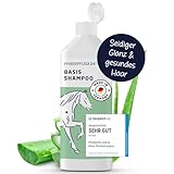 Mildes Pferdeshampoo - Basis Pferde Shampoo 0,5l, 2,5l, 5l & 10l pH Neutral - Seidiger Glanz, leichte Kämmbarkeit & sichtbar gesundes Haar - Pferdepflege von Pferdepflege24-0,5l