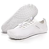 IceUnicorn Barfuss Schuhe Damen Walkingschuhe Barfußschuhe Herren Anfänger Bequeme Atmungsaktiv Gesunde (Weiß, 39EU)