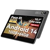 Android 14 Tablet, 10 Zoll Tablet, 10 GB + 64 GB Tablets, Doppel-Stereo-Lautsprecher, 1 TB, erweiterbar, Octa-Core 2,0 GHz, Leistungsprozessor, 6000 mAh, großer Akku, Touchscreen, Tablet, Netflix