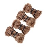 FRCOLOR 2 Paare Beinwärmer Verstellbar Flauschige Polyester Beinschützer Retro Mittelalter Cosplay Zubehör Für Halloween Festival Party Damen Herren