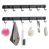 Binblin Garderobenhaken, Kleiderhaken,Kleiderhaken Wand,Garderobenleiste,Garderobenhaken Schwarz Garderobenleiste Schwarz für Schlafzimmer Bad,Garderobenhaken für Kleidung,Jacken Halter