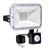 Generisch Outdoor Lightsracks 20 W LED-Flutlicht mit Bewegungssensor, Tageslichtweiß 6000–6500 K, Outdoor-Sicherheitsleuchten wasserdicht IP67, superhelle Landschaftsstrahler (20 W, 4 Stück)