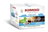 Kimbo Le Meraviglie del Gusto, Decaf, 50 Kaffeepads Entkoffeiniert, Süße und Cremige Mischung, Intensität 9/13, Mittlere Röstung, 1 Packung mit 50 Pads
