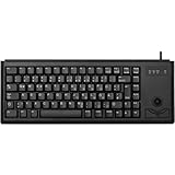 CHERRY G84-4400, Kompakte Tastatur mit Trackball, Deutsches Layout (QWERTZ), Kabelgebunden (USB-Anschluss), 2 Maustasten, Mechanische CHERRY ML Switches, Schwarz
