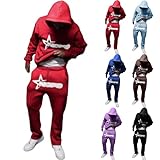 Nofs Jogginganzug Herren Y2k Tracksuit Trainingsanzüge Baumwolle Sweatshirt Und Jogginghose Sportanzug Hip Hop Streetwear