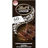 Lindt Schokolade LINDOR 60 % Kakao, Promotion | 100 g Tafel | Edelbitter-Schokolade mit einer unendlich zartschmelzenden Füllung | Schokoladentafel | Schokoladengeschenk, 2023 Version