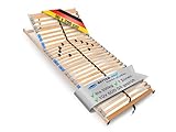 Betten-ABC Madera 7-Zonen-Lattenrost, stabile Holmkonstruktion, Härtegradverstellung, selbstmontierbar – ideal für ergonomischen Schlafkomfort, Größe: 90 x 200 cm, Variante: Mit Kopfteilverstellung