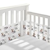 Bizcasa 2 Stück Bettumrandung Babybett,Babybett Umrandungen Breathable Netzgewebe Umrandungen,4-Seitiges Netzfutter für Kinderbetten-Verstellbar,Abnehmbar -340cmx30cm + 160cmx30cm