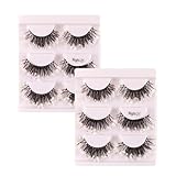 6 Paare Wimpern für Dramatischer Glitzer-Look, Bunte Künstliche Wimpern mit Fluoreszierenden Pailletten, Nachleuchtende-Effeck False Eyelash Strips für Party, Karneval, Halloween, Cosplay & Bühnen