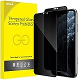 JETech Sichtschutz Full Screen für iPhone 11 Pro/X/XS 5,8 Zoll, Anti-Spy Panzer Schutz Glas Folie Schutzfolie, Kante zu Kante Displayschutz Hat Keinen Einfluss auf die Hülle, 2 Stück