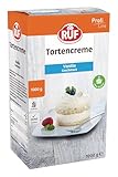 RUF Torten-Creme Vanille, für eine luftig lockere Creme nur Milch hinzufügen, zur Garnitur von Torten und Cupcakes, vielseitig einsetzbar, Großpackung, 1x1000g