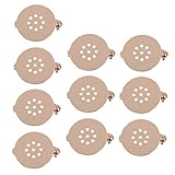 LRXIYODE 10Stücke Brosche Basis mit Löchern Sicherheitsstempel für DIY Schmuckherstellung Goldfarbe für Persönliche Anstecker Kreative Bastelprojekte