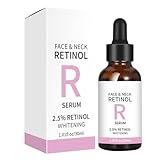 Retinol Serum Satin Naturel, Skincare Produkte für Gesicht, Hals, Hyaluronic Acid Serum Anti-Falten, Anti-Aging und Dunkle-Flecken, Feuchtigkeitspflege Bio Hyaluron Serum für alle Hauttypen