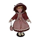 JISADER Porzellanpuppe mit Ständer Süße Statue für Tisch Herzstückschrank Eingang