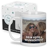 Personalisierte Tasse | personalisiert mit Foto oder Text | Tasse mit Bild | Geschenkidee | Fototasse | Bürotasse oder für Zuhause | Spülmaschinenfest | Weiß mit Geschenkkarton