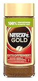 NESCAFÉ GOLD Entkoffeiniert, löslicher Bohnenkaffee, Instant-Kaffee aus erlesenen Kaffeebohnen, vollmundig & aromatisch, koffeinfrei, 1er Pack (1 x 200g)