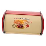 NOLITOY Brot-box Klein Aufbewahrungsboxen Brotaufbewahrung Für Die Küchentheke Schwarzer Brotkasten Retro-brotkasten Lagerbehälter Mit Deckel Großer Brotkasten Lagerung Bin Küche Eisen