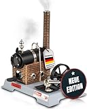 Wilesco Dampfmaschine D6 - Klassisches Design für Kinder ab 8+ Jahren und Technikbegeisterte, mit hochglanzpolierten und vernickelten Messingteilen, umfangreichem Zubehör