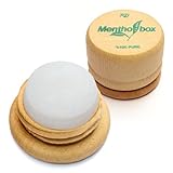 Mentholbox Mentholstein, Menthol Box, hilft Migräne zu lindern, erfrischende & kühlende Menthol-Macaron, zum Bestreichen von Stirn und Nacken, Menthol Spa Massage, reines Kristall-Menthol 1x6g