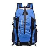 SkyPOOU Vielseitiger Outdoor-Rucksack und geräumiger Tagesrucksack, perfekt für Reisen, Radfahren und Camping, blau