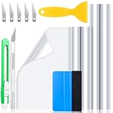 ROELLY 2 Stück Lackschutzfolie, Transparent 12x200cm/15x200cm, Selbstklebend, Geeignet für Auto, Motorrad, Fahrrad