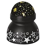 EMOS Universum LED-Projektor, dekorative Motive in Warmweiß, Decken-und Wandprojektion, USB- oder batteriebetrieben (3x AAA), Lebensdauer 10000 Stunden, IP20 für Innen, Schwarz, DCPW05