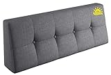 sunnypillow Palettenkissen Rückenlehne gesteppt UV - beständig Outdoor/Indoor Palettenauflage Palettenpolster Palettensofa Sitzkissen Seitenkissen 120x40x20/10cm Silver