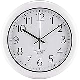 St. Leonhard Außenuhr wetterfest: wasserdichte Funk-Wanduhr im Hochglanz-Gehäuse (Gartenuhr, Gartenuhr wetterfest Funk, Outdoor wasserdicht)