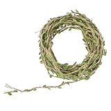 LIQWEI 20m Künstliche Ranken, Künstliche Weinreben Band, Grün Pflanzen Band Weinreben Girlande Deko Seiden-Efeu Zierband für Hochzeit Tisch Bogen & Zuhause Party Dekoration