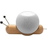 Niedlicher Ständer für Homepod Mini Echtholz Stabil Rutschfest Smart Desktop Halter für Home pod Mini Lautsprecher (Khaki)