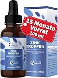 Vihado Zink Tropfen - Zink hochdosiert, schneller als Zink Tabletten, Immunsystem, rein, 420 Tage Vorrat, 100 ml (2100 Tropfen)