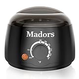 Madors Wachswärmer Warm Wax maschine enthaarung - Waxing Maschine für Wachs Haarentfernung Perlen für Ganzkörper Waxing zu Hause, Enthält Nasenhaar Stick (10 Stück) + Anti-Rutsch-Ring (5 Stück)