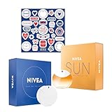 NIVEA Duftset mit NIVEA SUN Parfum mit Original NIVEA SUN Sonnencreme Duft sowie NIVEA Creme Eau de Toilette mit ikonischem NIVEA Creme Duft, gratis Sticker Set für ein persönliches Geschenk