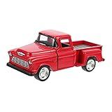 CIYODO Pickup-Truck-Modell Modellautos Frohe Weihnachten Weihnachtsstrumpf Stuffer Klassische Autos Spielzeug Klassische Lastwagen Sammlerauto Lkws Legierung Partybedarf Kind Miniatur Rot