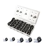 ORFOFE 42 Stück Teiliges Schlauchschellen Set aus Verzinktem mit Gummi Einstellbare Rohrschellen für Kraftstoffleitungen Luftschläuche Silikonschläuche Vielseitig für Auto und