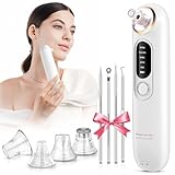 Mitesserentferner Vakuumsauger mit 5 Modi & 4 Saugspitzen, Elektrischer Porenreiniger für Tiefenreinigung, Gesichtspflege für alle Hauttypen, ideal zur Entfernung von Mitessern, Akne, Unreinheiten