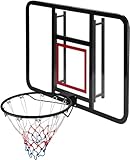 Basketballkorb, Indoor Outdoor Pro Metallrahmen-Tor mit transparenter PC-Rückwand und Rand, inklusive Beschläge für Hof oder Park