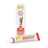 GimCat Multi-Vitamin Paste Extra - Katzensnack mit Fischöl für ein starkes Immunsystem und den Zellstoffwechsel - 1 Tube (1 x 200 g)