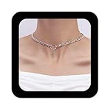 Cimenexe Punk Kreuz Schwert Choker Halskette Silber Dolch Kreuz Anhänger Halsketten Metall Messer Kandare Kragen Halsketten Klobiges Schwert Kubanische Kandare Kette Halskette Schmuck Für Frauen