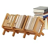 Generisch Desktop Bookshelf | Schreibtischregal Für Arbeitsplatz - Ausziehbares Holzregal Mit Aufbewahrung Präsentationsfläche Für Wohnzimmer Schlafzimmer Büro