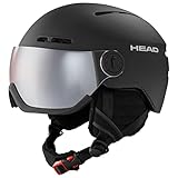 HEAD KNIGHT Visier Skihelm für Erwachsene, Unisex, Black, M/L