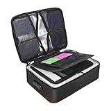 Feuersichere Dokumentenbox - Dokumentensafe, Und Wasserdicht | Erweiterbarer Dateiordner-Organizer,multifunktionale Aufbewahrung Wichtiger Dokumente Für Laptop-Dateien, Schulbedarf