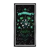 TinyTami Rollenspiel Würfel Handtuch 180 x 91 cm Gross Mittelalter Fantasy Badelaken flauschig bedrucktes Strandtuch Strandlaken