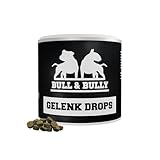 BULL & BULLY– Gelenk Drops mit Grünlippmuschel Hund – Von Tierärzten entwickelt – Gelenktabletten Hund geeignet als Hunderunde Futtertopping – 350 g Hundeleckerli mit Teufelskralle, MSM & Kollagen