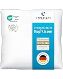 Kopfkissen 80x80 inSPIRO vom Gewinner des Innovationspreis Ergonomie 2025, Bestes ergonomisches Schlafkissen, Geeignet für Seitenschläfer, Rückenschläfer & Bauchschläfer, Optimales HWS Nacken-Kissen