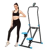 Stepper, klappbare vertikale Klettermaschine für EIN Ganzkörperworkout, Ganzkörper-Cardio-Trainingsgerät mit Verstellbarer Lenkerstange und Pedalen, 150 kg Tragfähigkeit