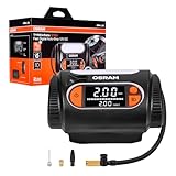 OSRAM TYREinflate 2130, Großes dynamisches Digitaldisplay, Auto-Stopp-Funktion, aufwickelbares Stromkabel mit abgesicherter 12V-DC-Steckverbindung, Reifenfüllung in 2 Minuten