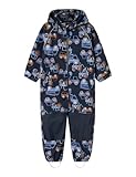 NAME IT Jungen NMMALFA08 Softshell Suit AOP1 FO NOOS Regenanzug, Blau, 80