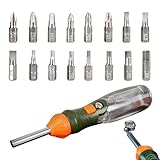 Magnetischer Schraubendreher | Magnetischer Ratschen-Schraubendreher – Multifunktionales Präzisions-Handwerkzeug für Elektronik, Elektriker, Handwerk, Taschen-Sicherheits-Einsatz